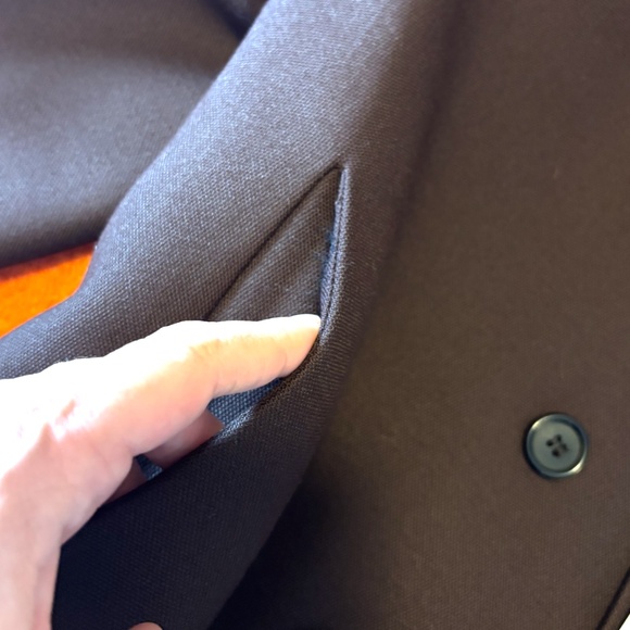 Zara dark brown double breasted button blazer coat NWT - Picture 6 of 14